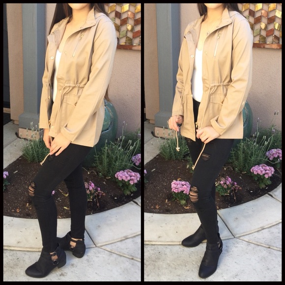 CLEARANCE-FIRM‼️Lightweight Tan Utility Jacket - Picture 4 of 5